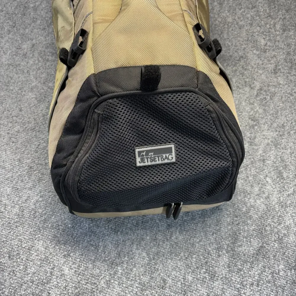 Petego Jet Set Forma Frame Medium Pet Carrier Airline Approved Tan Backpack